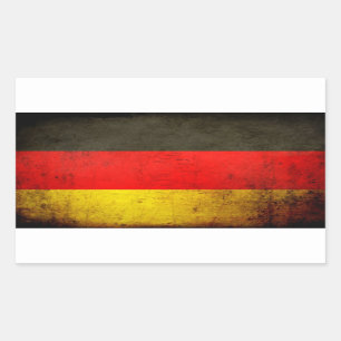 Adesivo Retangular Bandeira Grunge Alemanha 1