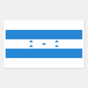 Adesivo Retangular Bandeira HN de Honduras