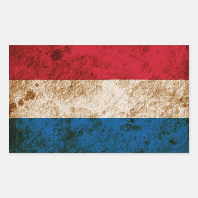 Adesivo Retangular Bandeira Holandesa resistente (Frente)