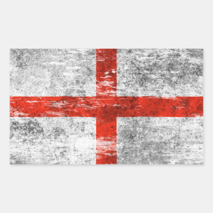 Adesivo Retangular Bandeira inglesa arrastada e vestida