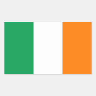 Adesivo Retangular Bandeira Irlanda/Irlanda
