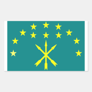 Adesivo Retangular Bandeira israelita Circassian