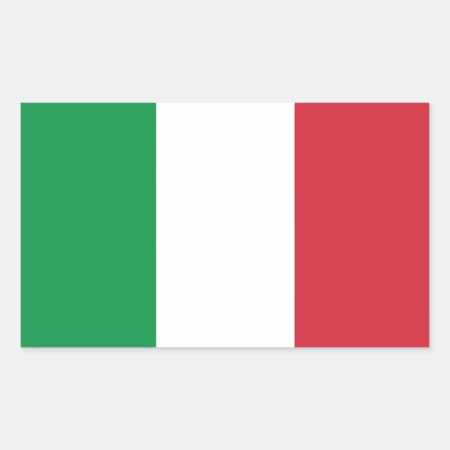 Adesivo Retangular Bandeira italiana (Frente)
