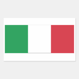 Adesivo Retangular Bandeira italiana