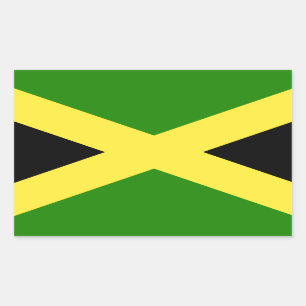 Adesivo Retangular Bandeira jamaicana
