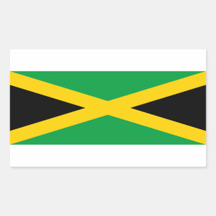 Adesivo Retangular Bandeira jamaicana, Bandeira da Jamaica