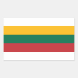 Adesivo Retangular Bandeira lituana