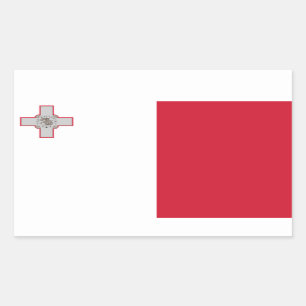 Adesivo Retangular Bandeira maltesa, Bandeira de Malta