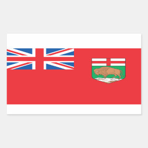 Adesivo Retangular Bandeira Manitoba