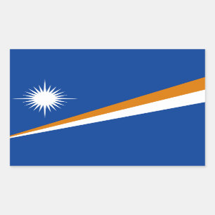 Adesivo Retangular Bandeira Marshallese, Bandeira das Ilhas Marshall