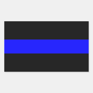 Adesivo Retangular Bandeira Memorial dos Policiais da Linha Azul-Thin