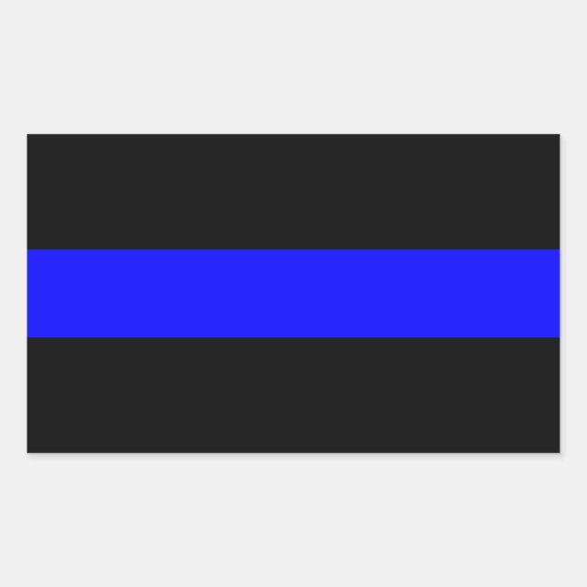 Adesivo Retangular Bandeira Memorial dos Policiais da Linha Azul-Thin (Frente)
