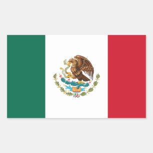 Adesivo Retangular Bandeira mexicana - Bandeira do México