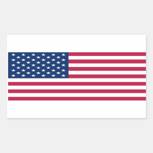 Adesivo Retangular Bandeira nacional de QUATRO EUA