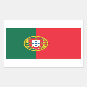 Adesivo Retangular Bandeira nacional de QUATRO Portugal