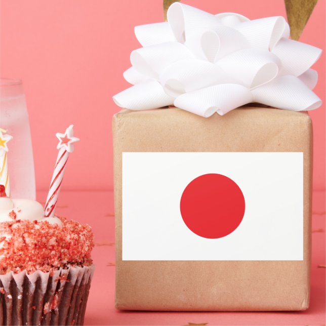 Adesivo Retangular Bandeira Nacional do Japão (Festa)