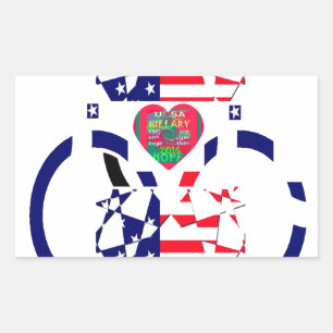 Adesivo Retangular Bandeira Nacional dos EUA Espero Bonito Desenho In
