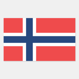 Adesivo Retangular Bandeira norueguesa