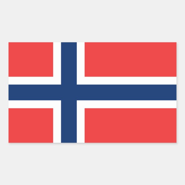 Adesivo Retangular Bandeira norueguesa (Frente)