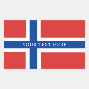 Adesivo Retangular Bandeira norueguesa