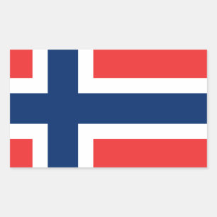 Adesivo Retangular Bandeira norueguesa