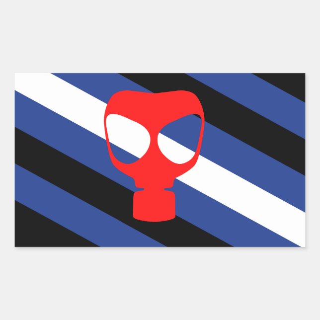 Adesivo Retangular Bandeira Orgulho Máscara (Frente)