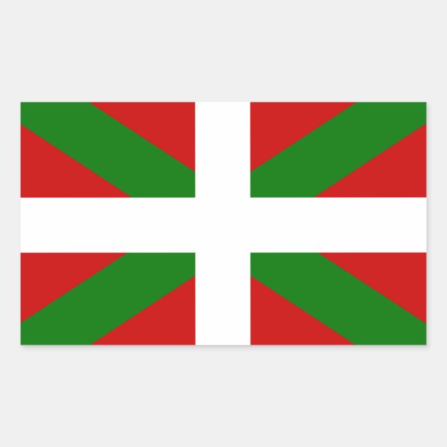 Adesivo Retangular Bandeira país Basco euskadi (Frente)