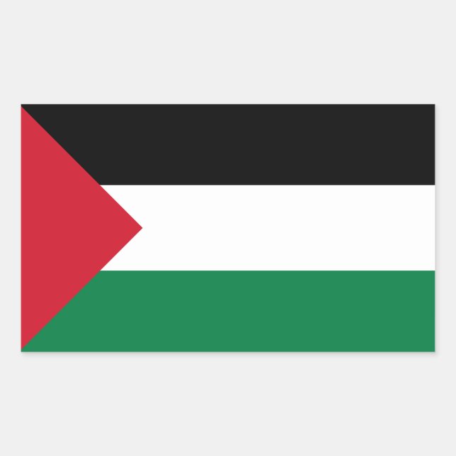Adesivo Retangular Bandeira Palestina (Frente)