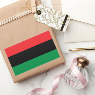 Adesivo Retangular bandeira pan-africana, história negra afro-america