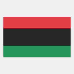 Adesivo Retangular Bandeira Pan-Africana UNIA