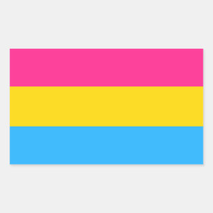 Adesivo Retangular Bandeira Pansexual do orgulho