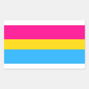 ADESIVO RETANGULAR "BANDEIRA PANSEXUAL DO ORGULHO "