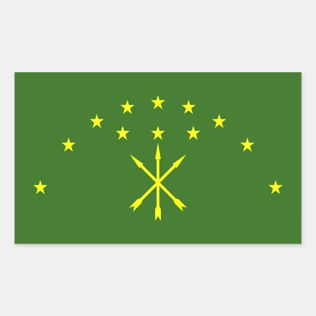 Adesivo Retangular Bandeira Patriótica da Adigueia (Frente)