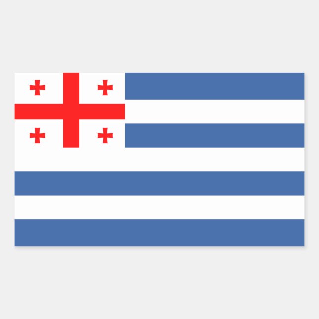 Adesivo Retangular Bandeira Patriótica de Adjara (Frente)