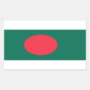 Adesivo Retangular Bandeira Patriótica de Bangladesh