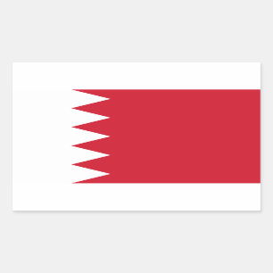 Adesivo Retangular Bandeira Patriótica do Bahrein