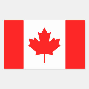 Adesivo Retangular Bandeira patriótica no Canadá