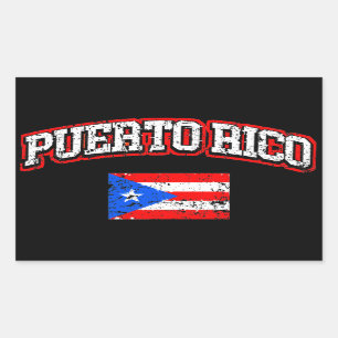 Adesivo Retangular Bandeira Porto Rico