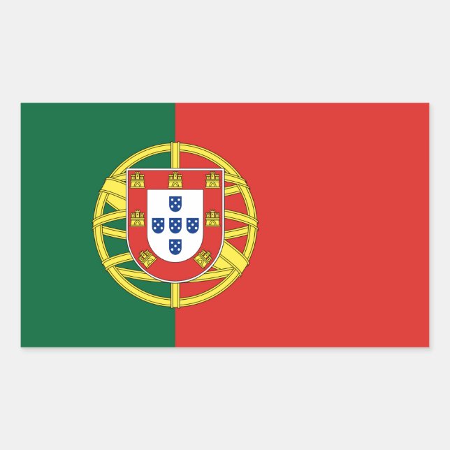 Adesivo Retangular Bandeira Portuguesa (Frente)
