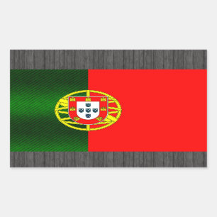Adesivo Retangular Bandeira portuguesa descascada moderna
