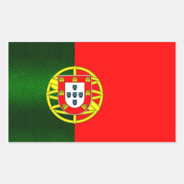 Adesivo Retangular Bandeira Portuguesa Moderna Retirada (Frente)