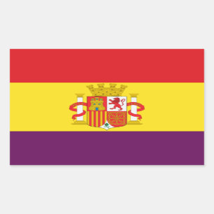 Adesivo Retangular Bandeira Republicana Espanhola - Bandera República