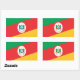 Adesivo Retangular Bandeira Rio Grande do Sul  Brasil (Folha)