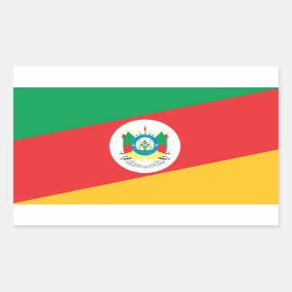 Adesivo Retangular Bandeira Rio Grande do Sul Brasil