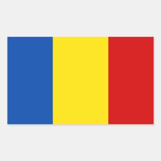 Adesivo Retangular Bandeira romena