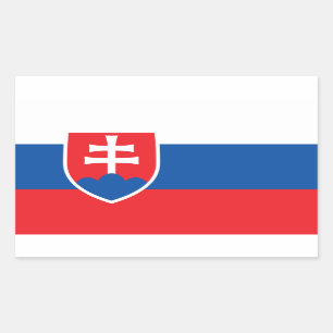 Adesivo Retangular Bandeira Stickers* de Slovakia