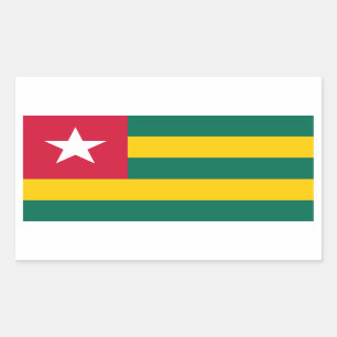 Adesivo Retangular Bandeira Togo/Togolês