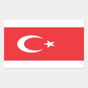 Adesivo Retangular Bandeira turca