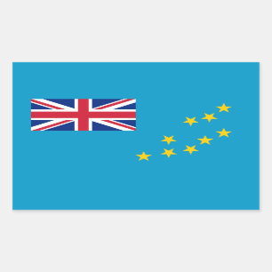 Adesivo Retangular Bandeira Tuvalian, Bandeira de Tuvalu