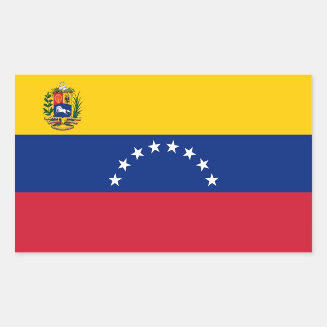 Adesivo Retangular Bandeira venezuelana, bandeira da Venezuela (Frente)